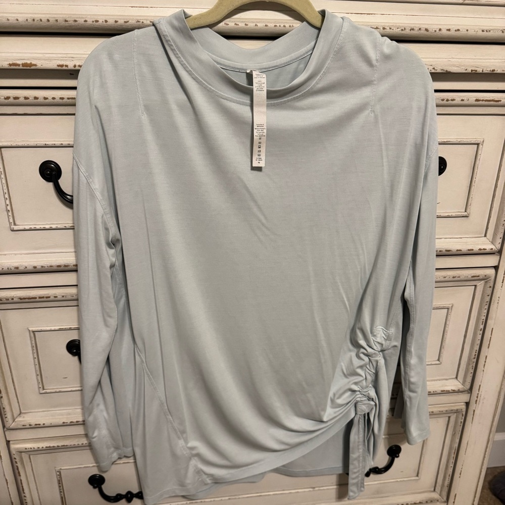 Lululemon Light Blue Long Sleeve Top with Side Knot